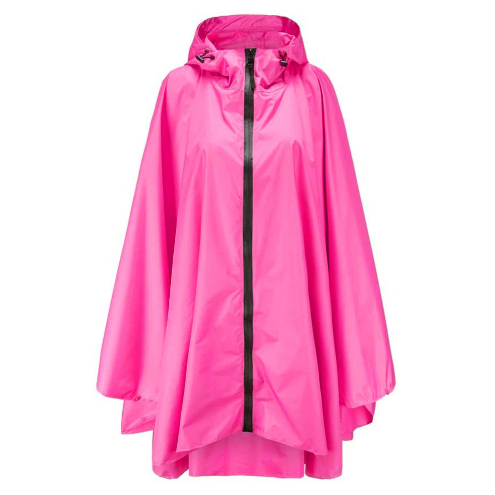 Regenponcho pink mit Reißverschluss für Damen