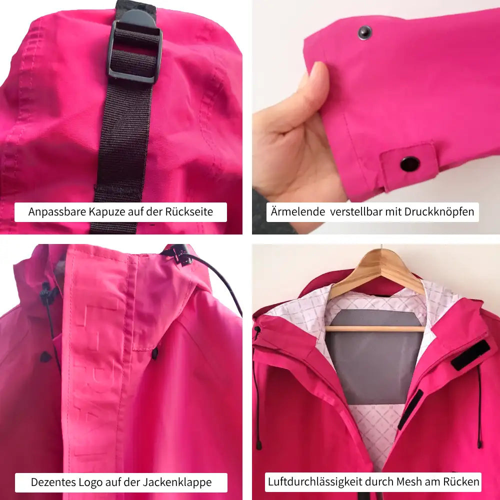 Details zur Regenjacke für Damen Pink