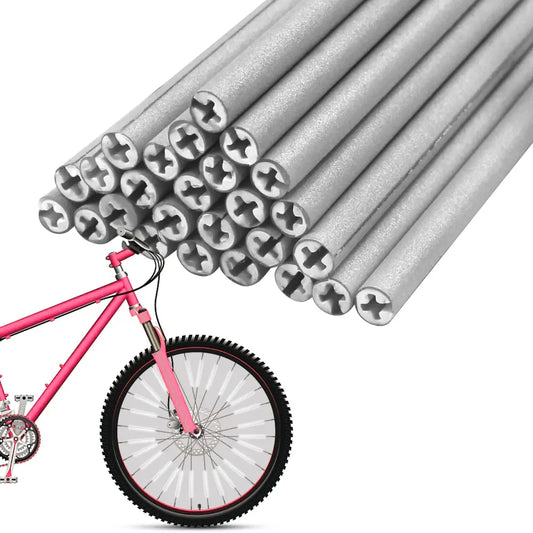 Grau silberne Reflektoren für Speichen am Fahrrad