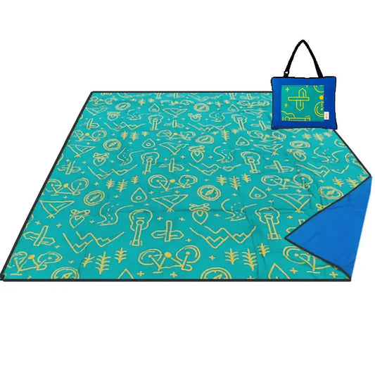 grüne gepolsterte Picknickdecke wasserdicht groß