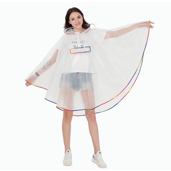 Regenponcho wiederverwendbar mit transparentem Material