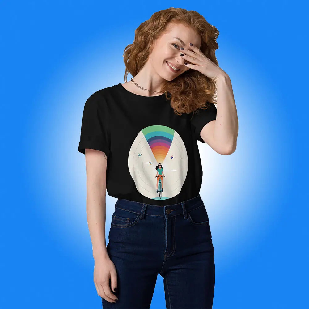 Damen-Tshirt mit Fahrradmotiv