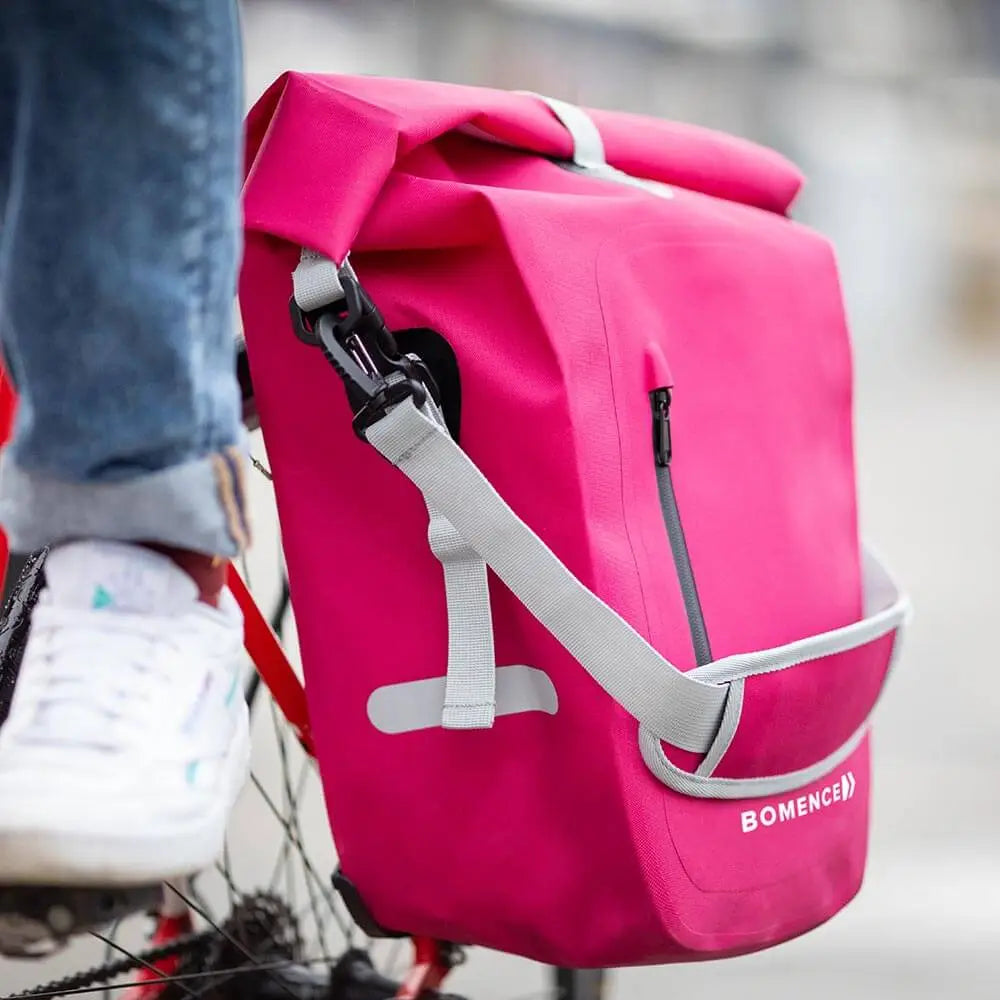 pinke fahrradtasche pioneer bomence