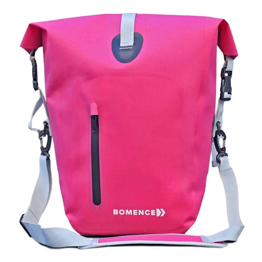 Pink bicycle pannier bag for women