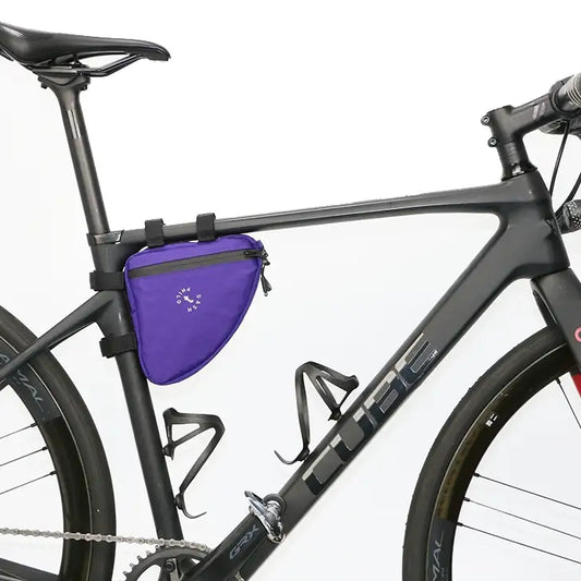 Kleine Rahmentasche dreieck Fahrrad mitte lila für Damen und sportlich