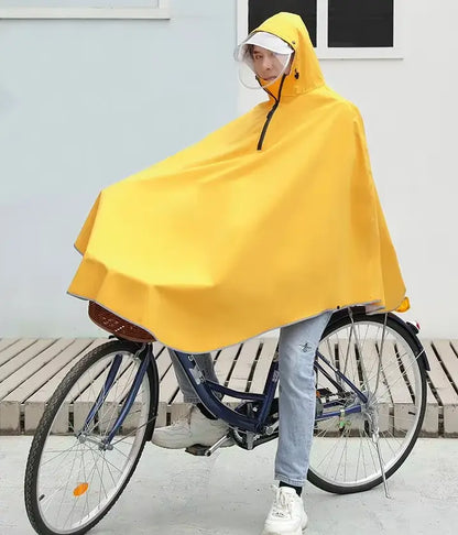 Gelber Regenponcho für über den Fahrradlenker