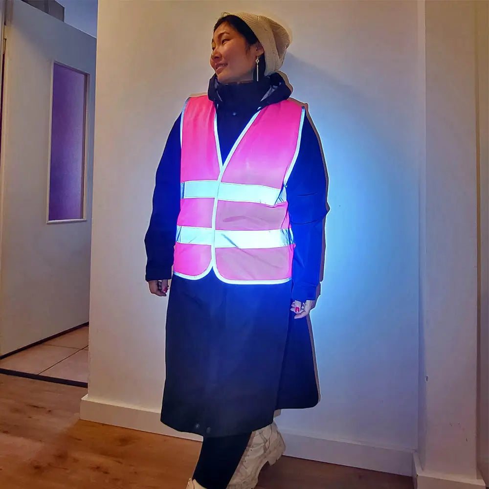 fahrradweste reflektierend damen Pinke Weste für Damen & Fahrrad – Bomence