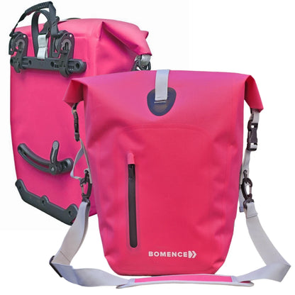 Pink bicycle pannier bag for women