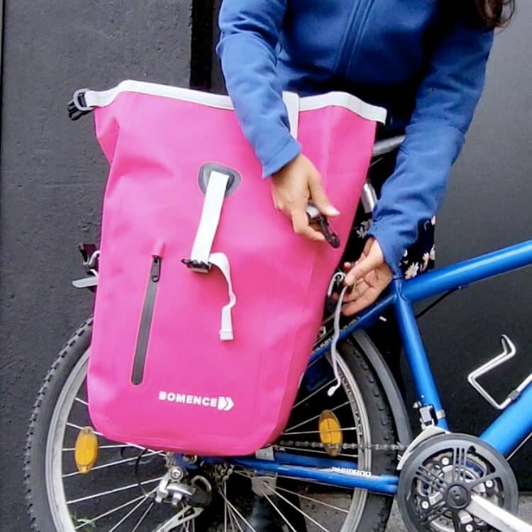 video pioneer pink bomence fahrradtasche