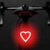 Fahrrad Rücklicht USB aufladbar LED Herz, Kreis, Dreieck