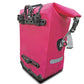 Fahrradtasche seitlich mit Quick-lock Fahrradhalterung und seitlichen Reflextoren.